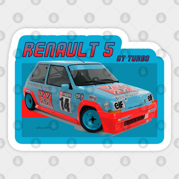 Renault 5 GT Turbo Sticker by PjesusArt